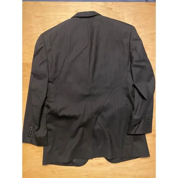 Jos. A. Bank 2 Button Gray Pinstripe Sport Coat Blazer Jacket 42R - Picture 9 of 11